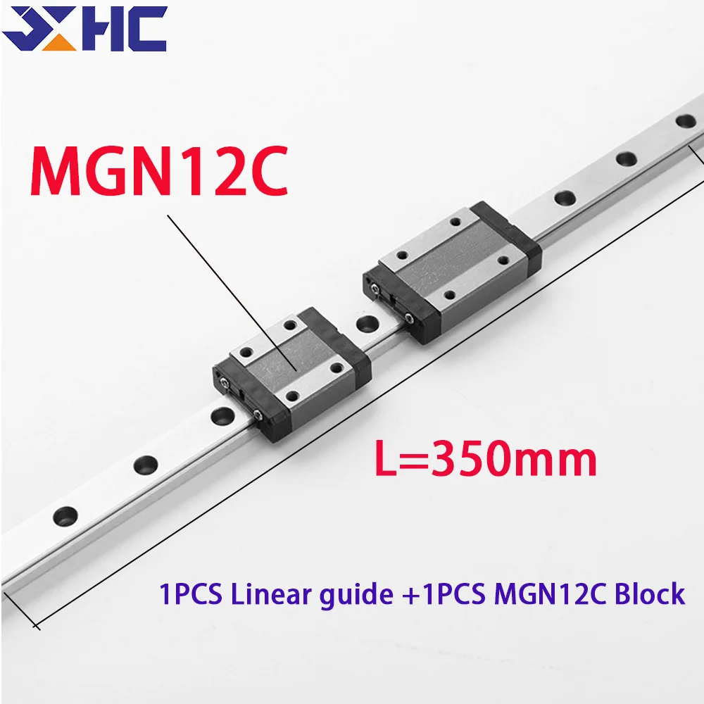 

MGN12C MGN12 Miniature Stainless steel Linear Guide Rail+Slider Block L=350mm For 3D Printer part MGN12C Linear railwayCNC parts