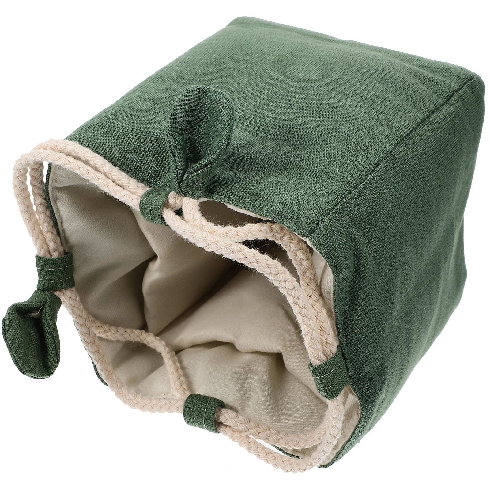 

Decorative Teaware Bag Sturdy Tea Cup Holder Pouch Foldable Multi-Task Organizer for Small Items Home Hotel Dormitory