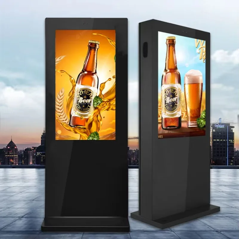 Customizable Solution 65 4K LCD Digital Signage 2500-3000 Nits IP65 Rated Rapid Deployment Outdoor Commercial Kiosk