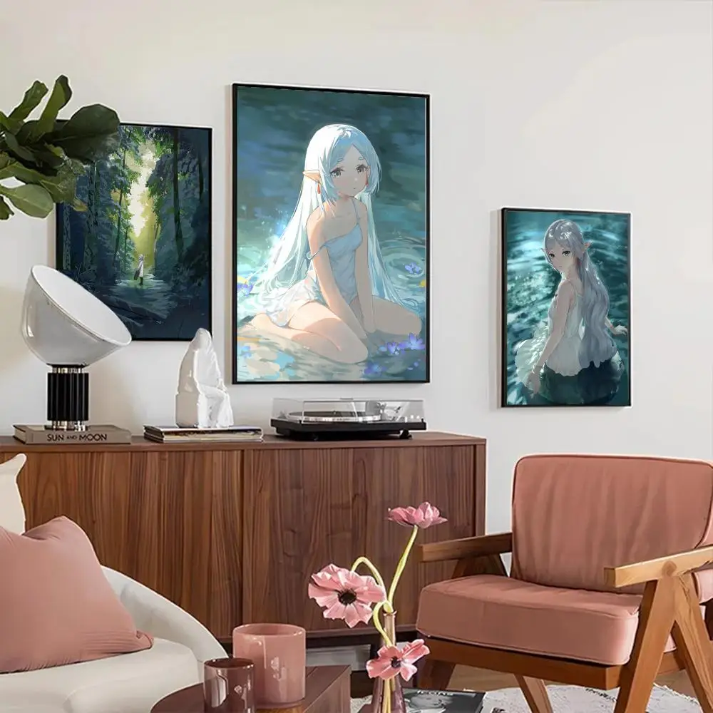

Frieren Poster Classic Movie Posters Waterproof Paper Sticker Coffee House Bar Decor Art Wall Stickers