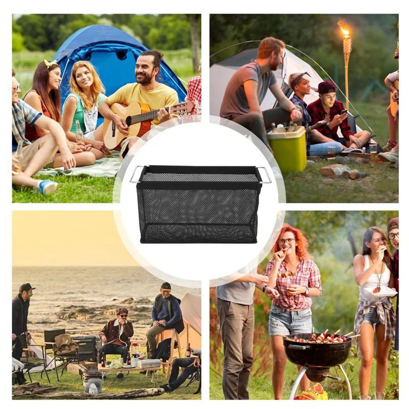 سلال قابلة للطي منظمة سلال قماش شبكية قابلة للطي خفيفة الوزن وجبات خفيفة سلات تخزين منظم قابل للطي-A50M #5