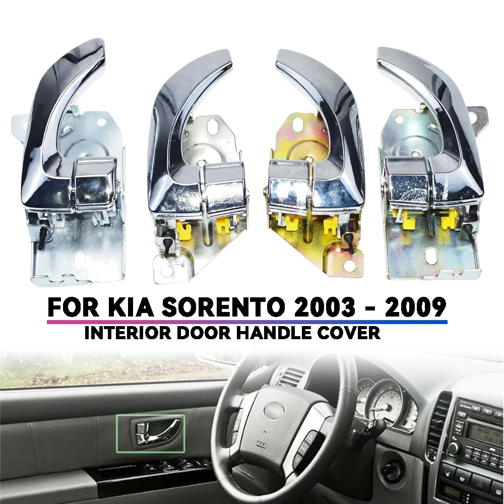 

Для Kia Sorento 2003-2009 ABS хромированная серебряная внутренняя дверная ручка автомобиля, накладка, автомобильные аксессуары, украшение интерьера