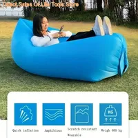 Outdoor Air Lazy Inflatable Sofa Bag Portable Camping Sofa Air Sleeping Bag Lunch Break Mattress Music Festival Concert Recliner