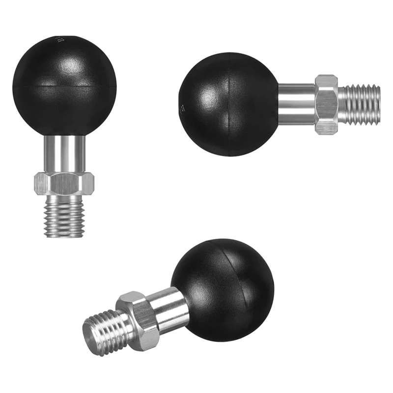 2 Pack 1Inch Ball Adapter With M10x1.25 Metric Thread Compatible With RAM Mounts B Size Double Socket Arm M10-AD03