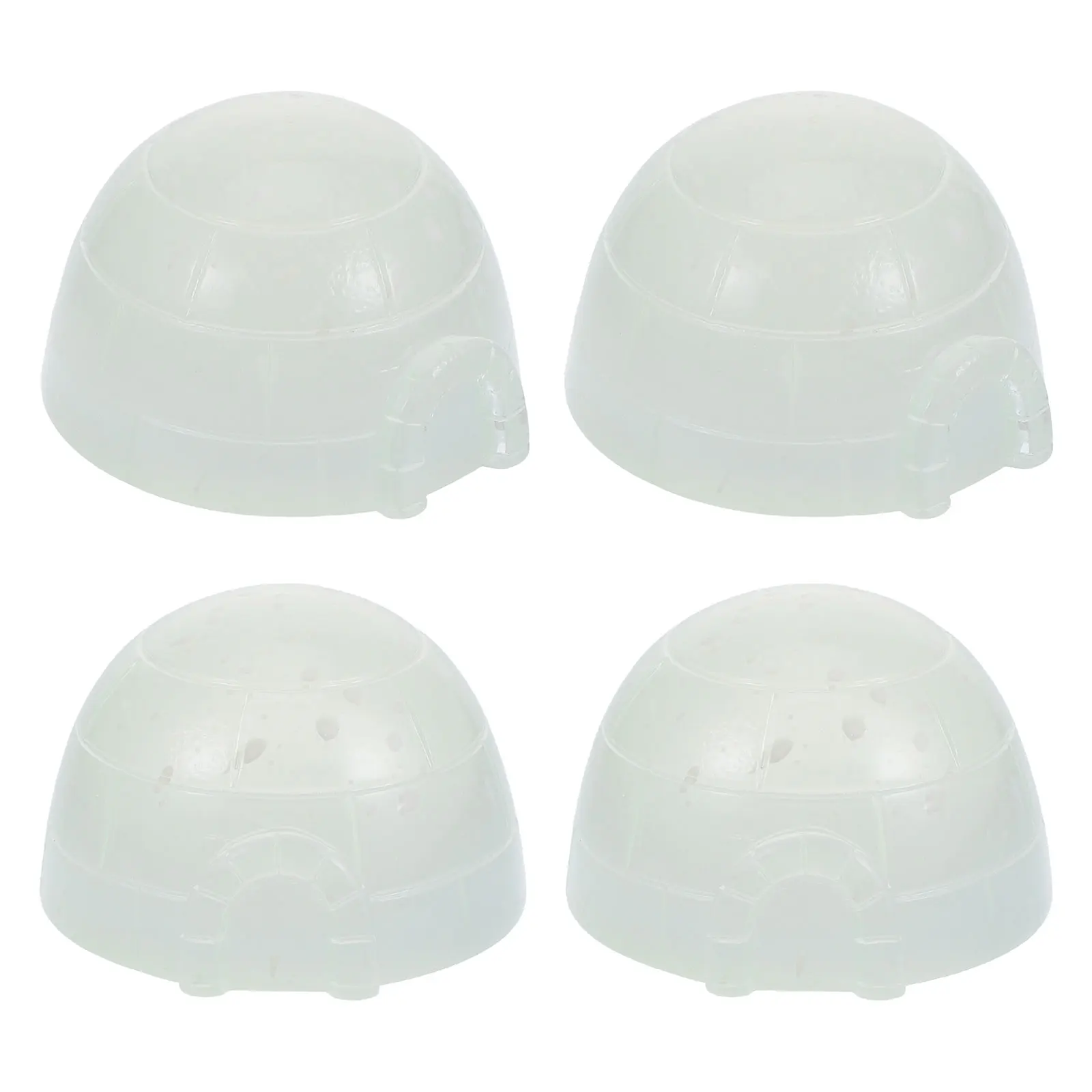 

4 Pcs Household Igloo Statue Home Decor Mini Resin Miniature Ice Decorations for The