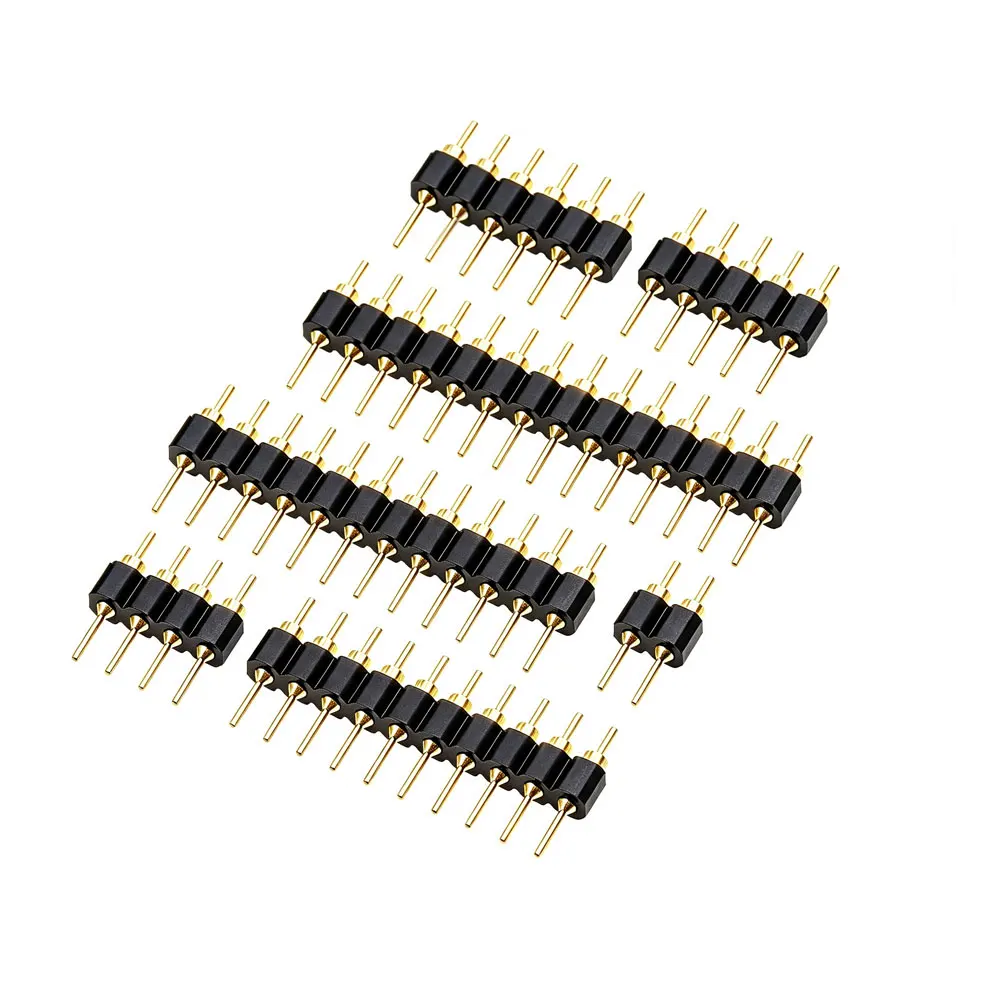 5-20pcs 2.54MM Pitch Single Row Male SMD Straight Needle Round Hole Pin Header Copper Foot 1*2p 1X3p 4p 5P-10p-40pin Connector