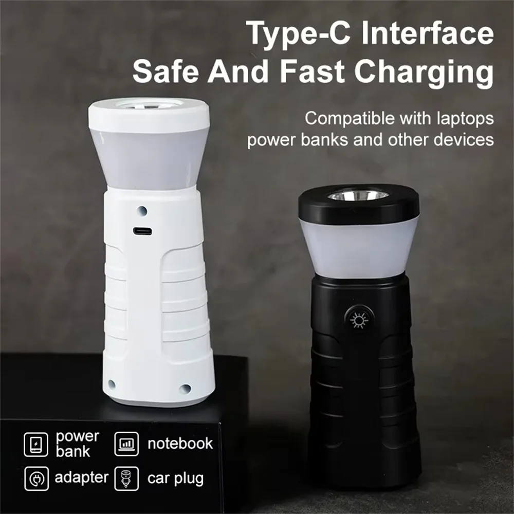 

Outdoor Camping Multifuntion Flashlight Portable Multi-scene Light Safe and Fast Charging LED Camping Light for Read,adventure