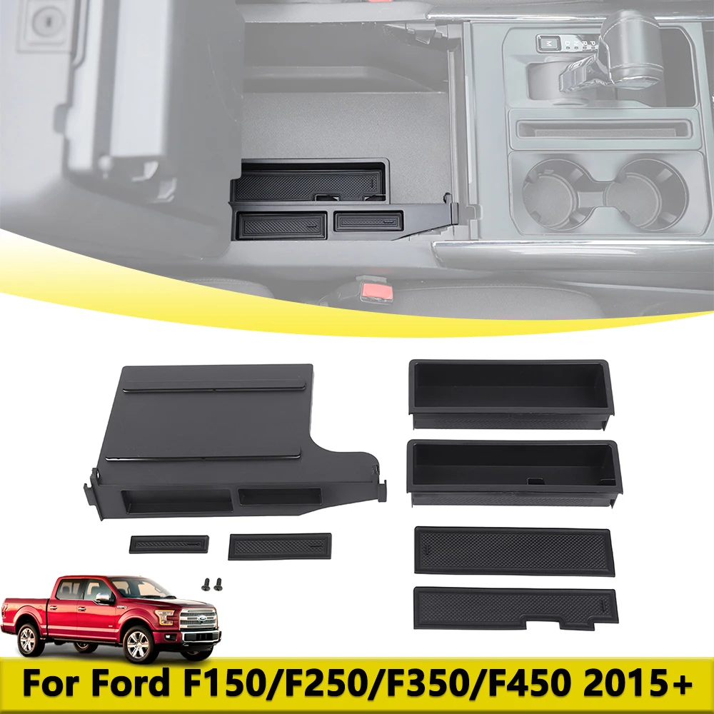 

Подлокотник центральной консоли, органайзер для хранения, лоток для Ford F150 F250 F350 F450 2015-2020, аксессуары для интерьера автомобиля, уборка
