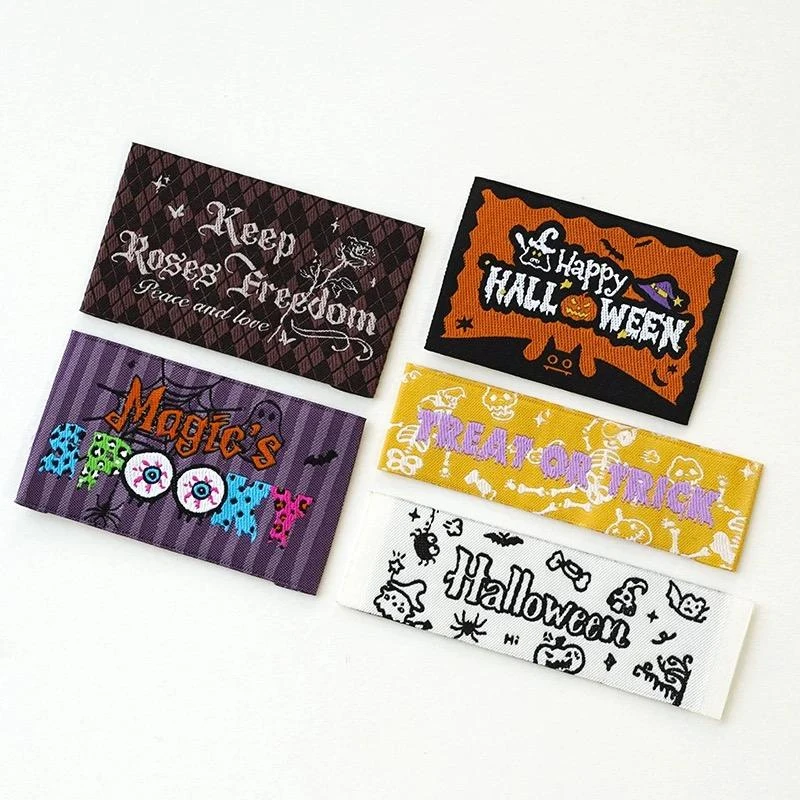 

Bulk Custom Woven Logo Labels Clothing Polyester Damask Garment Tags Brand Identification Labels Apparel Manufacturer