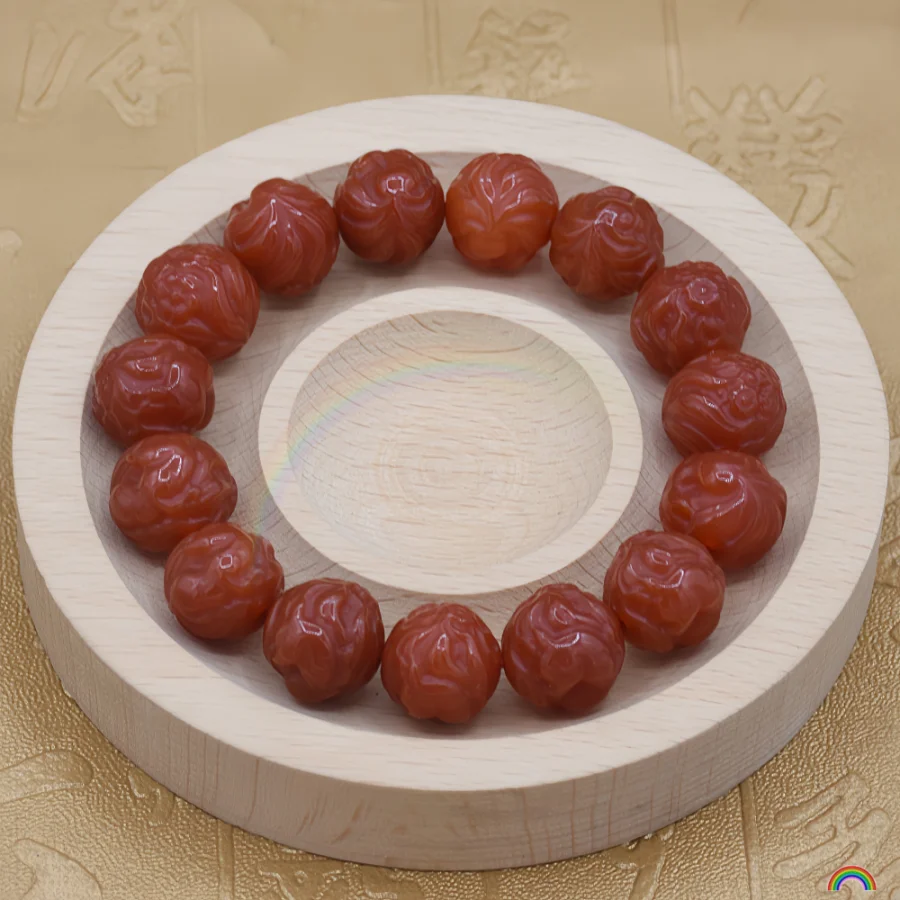 Natural Salt Source Agate Carving Nine Tailed Fox Bracelet Fashion Jade Jewelry Rwbuye Brand Design