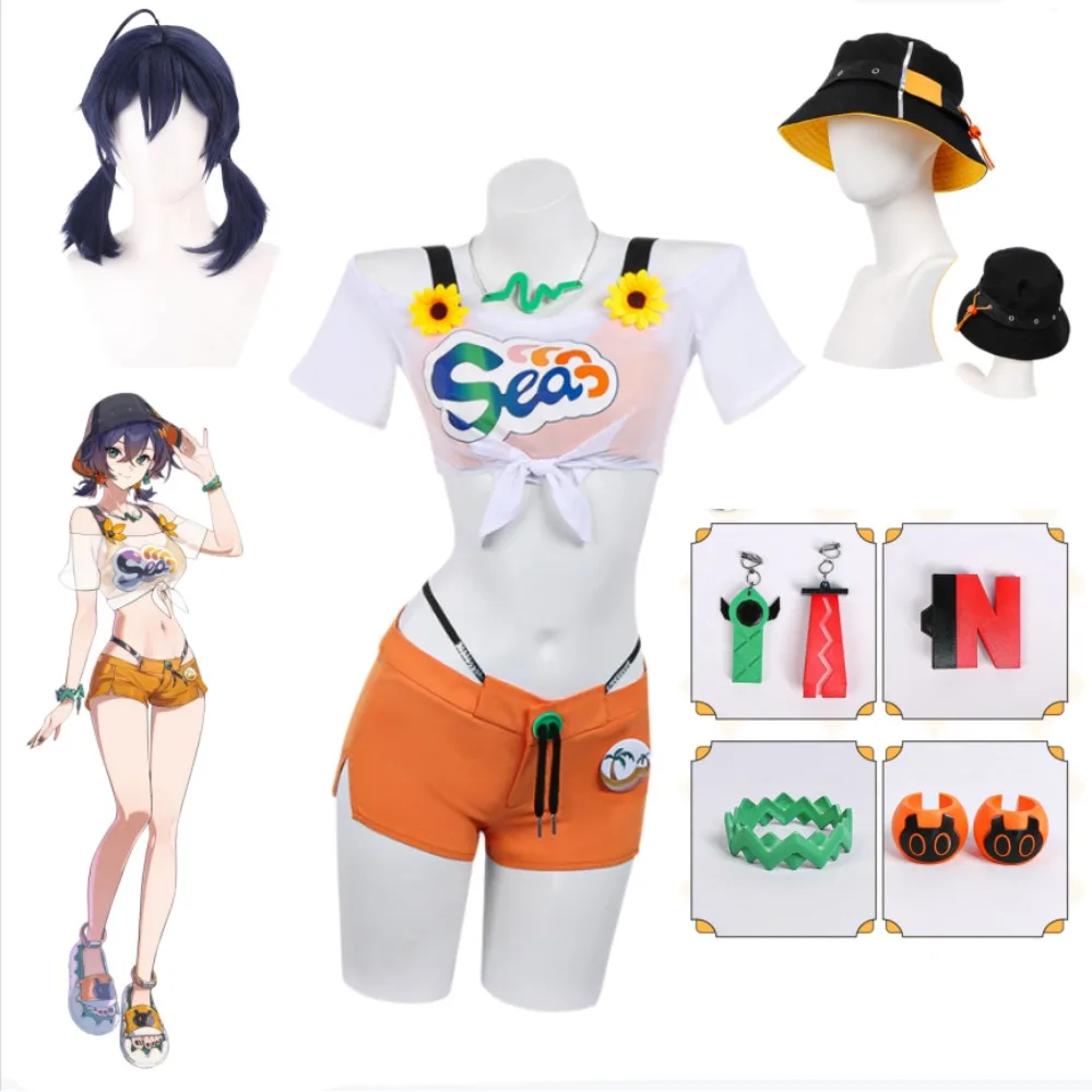 

Zenless Zone Zero Suzune Summer Skies Swimsuit Cosplay costume Full Set Adult Women Halloween Comic Con Anime Game Outfit