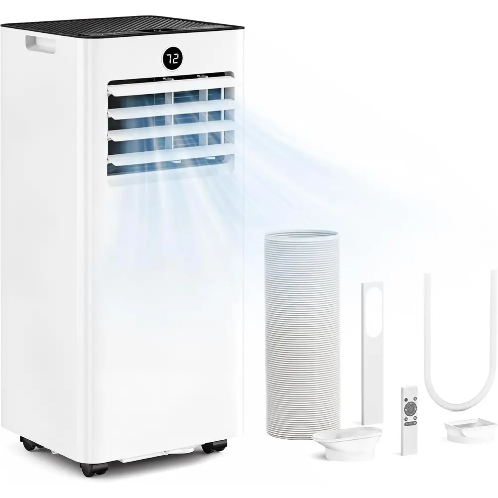 

Upgraded 10000 BTU Portable Air Conditioner, 4-in-1, Cools 450 Sq. Ft., Quiet Operation, Sleep Mode, LED Display, Remote, 24H Ti