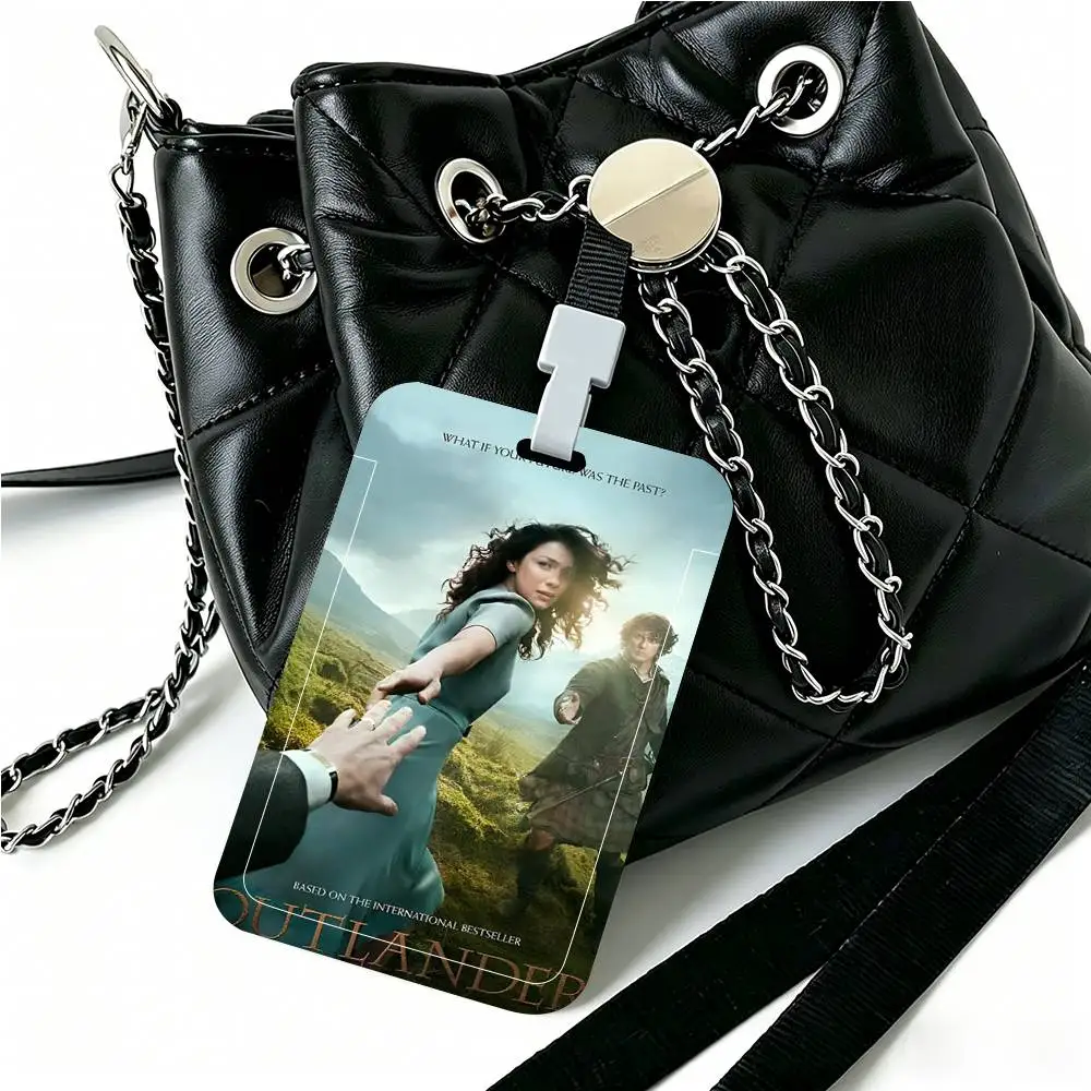 1pc O-outlander Tv Series ID Card Sleeve School Card Access ID Card Bus Meal Card Protective Sleeve Easy Push view 6