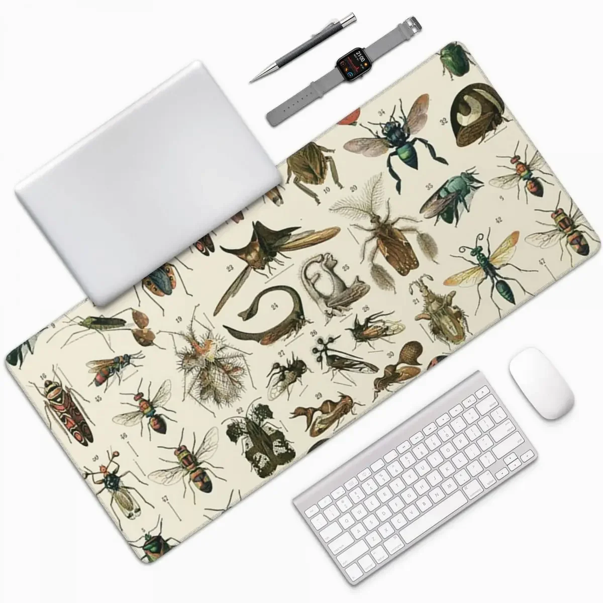 Insects Large Mouse Pad Computer Keyboard Mouse Mat Gamer PC Laptop Desk Mat Office Accessories Table Mats