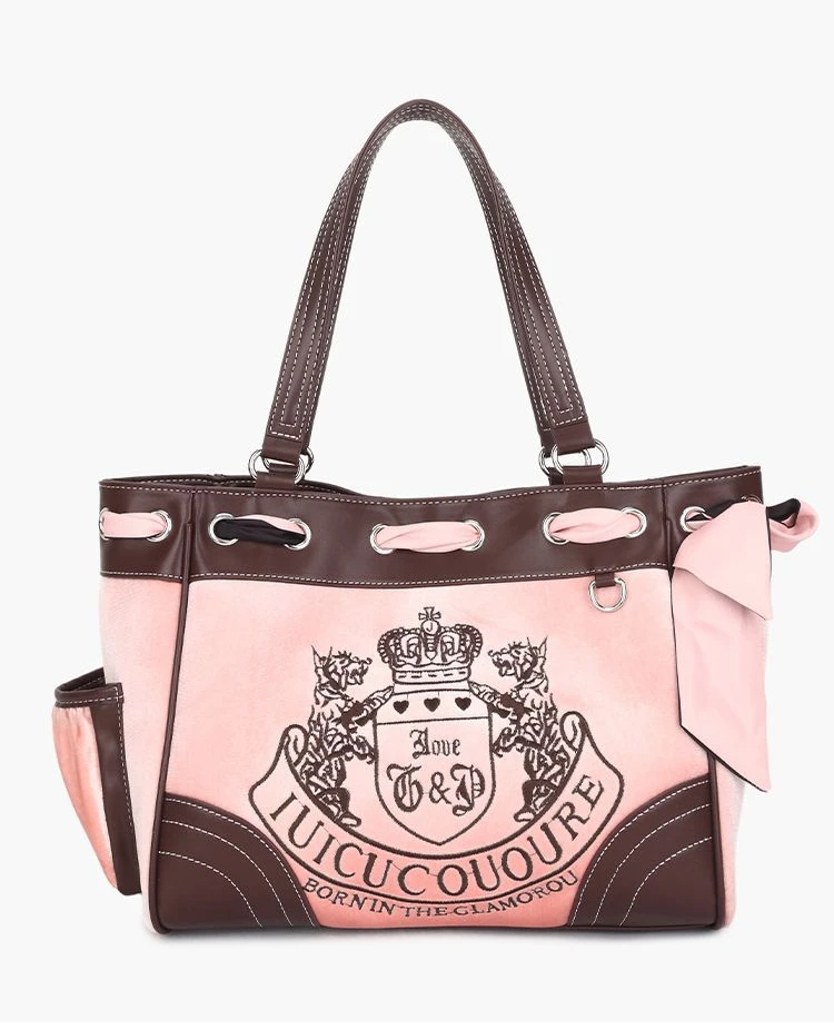 Ladies Large-Capacity Tote Bag, Y2K Women Vintage Retro Chic Embroidery Velvet Handbags, Girl Shopping Shoulder Bag, Hand Bag