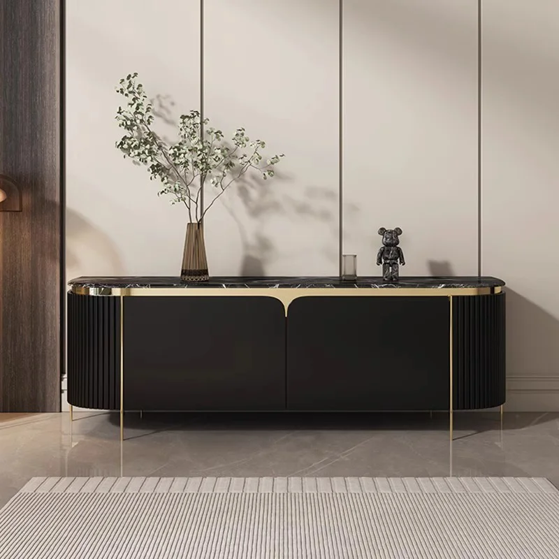 European Luxury TV Stand New Fashion Rock Wood Panel Simple Dining TV Cabinet for Bedroom Hot Sale Storage Furniture