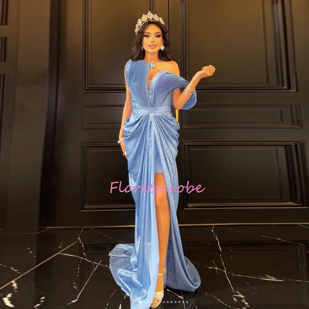 

﻿ Elegant Prom Dress Sexy Tight Splits Celebrity Dresses Floor Length Evening Party Gown Flods Customized