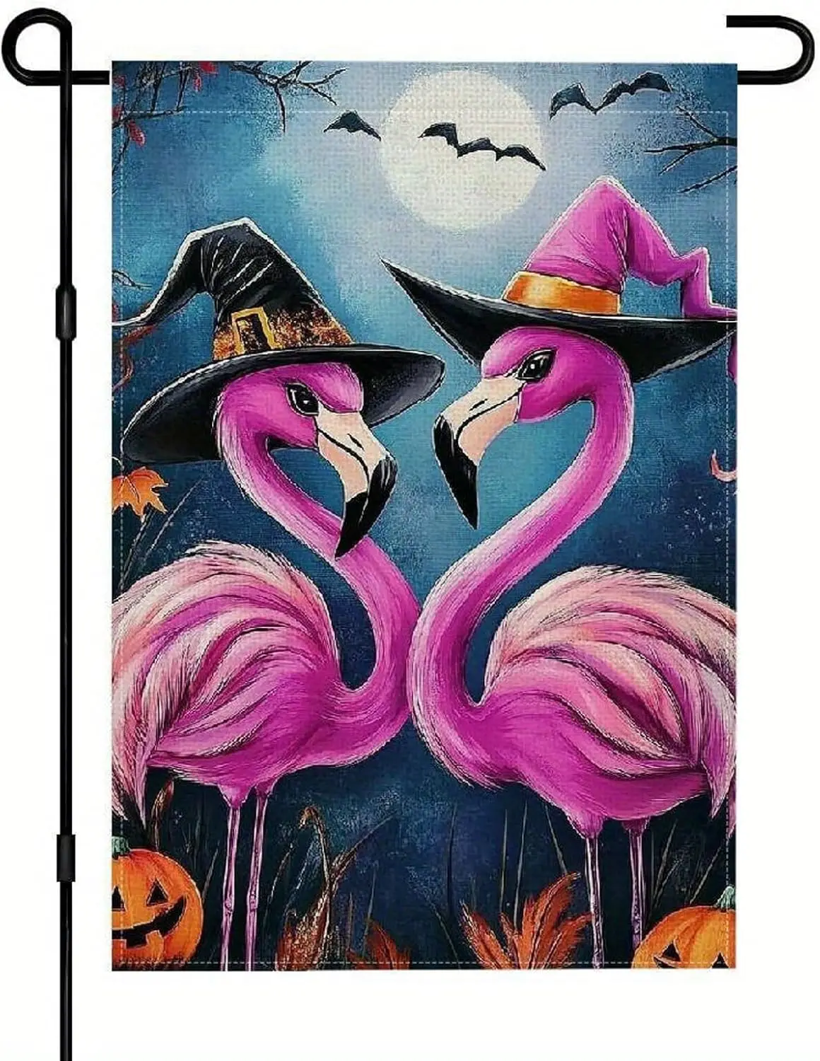 Halloween Flamingo Garden Flag 12x18 Inch Double Sided Outside Funny Seasonal Farmhouse Yard Outdoor Flag LLE WWL UUN
