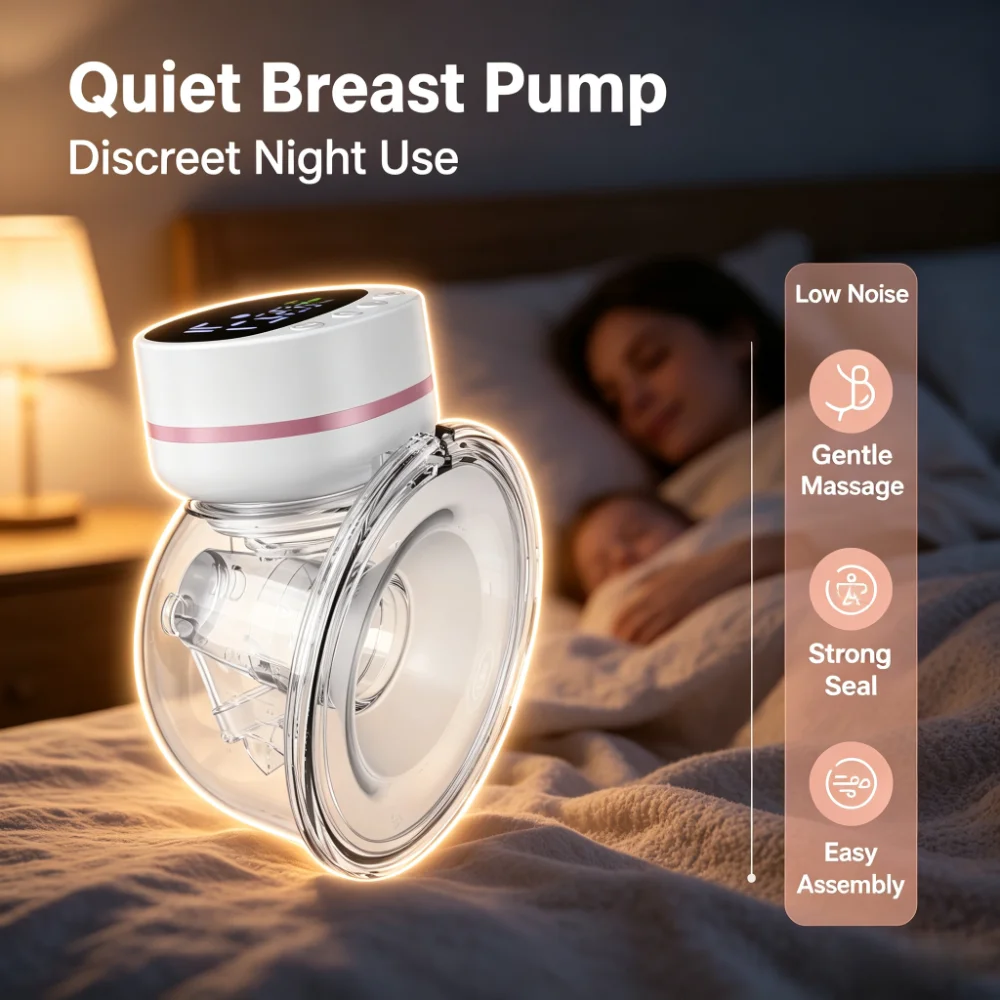 ハンズフリー装着式電動搾乳器-ポータブル-強力吸引-充電式-静音-bpaフリー-授乳用-母乳育児用