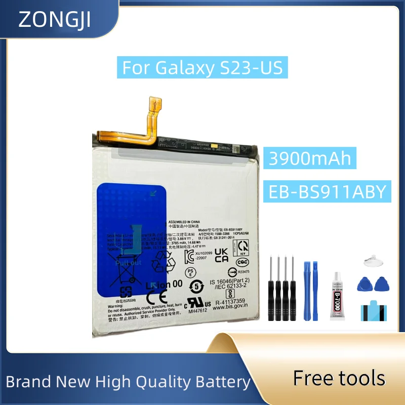 

New Battery EB-BS911ABY 3900mAh For Galaxy S23-US Mobile Phone Battery + Free Tools