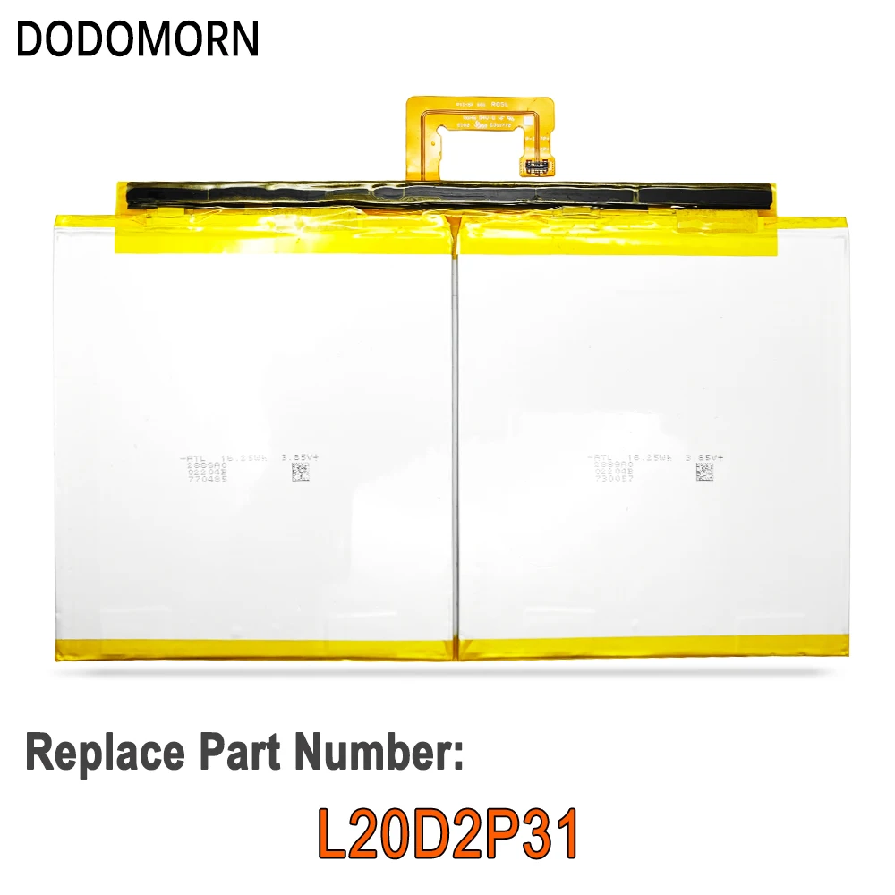 DODOMORN جديد L20D2P31 لينوفو Xiaoxin Pad Pro TB-J706F J716F بطاريات الجهاز اللوحي 3.85 فولت 33.1Wh 8600 مللي أمبير جودة عالية