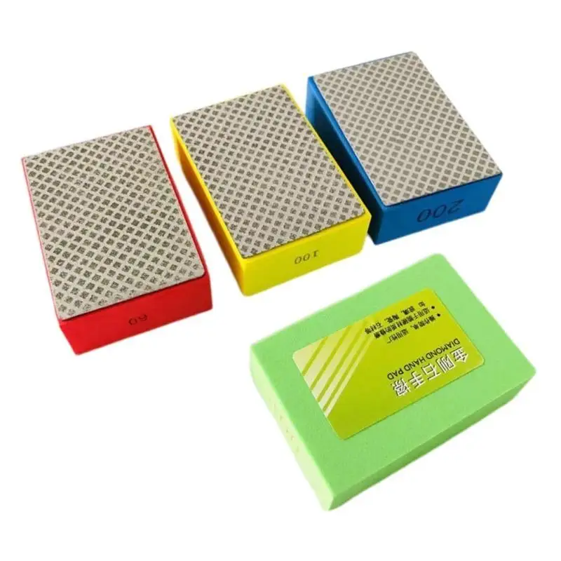 652F 60/100/200/400# Diamond Hand Polishing Pad 90x55mm for Metal Ceramic Grinding