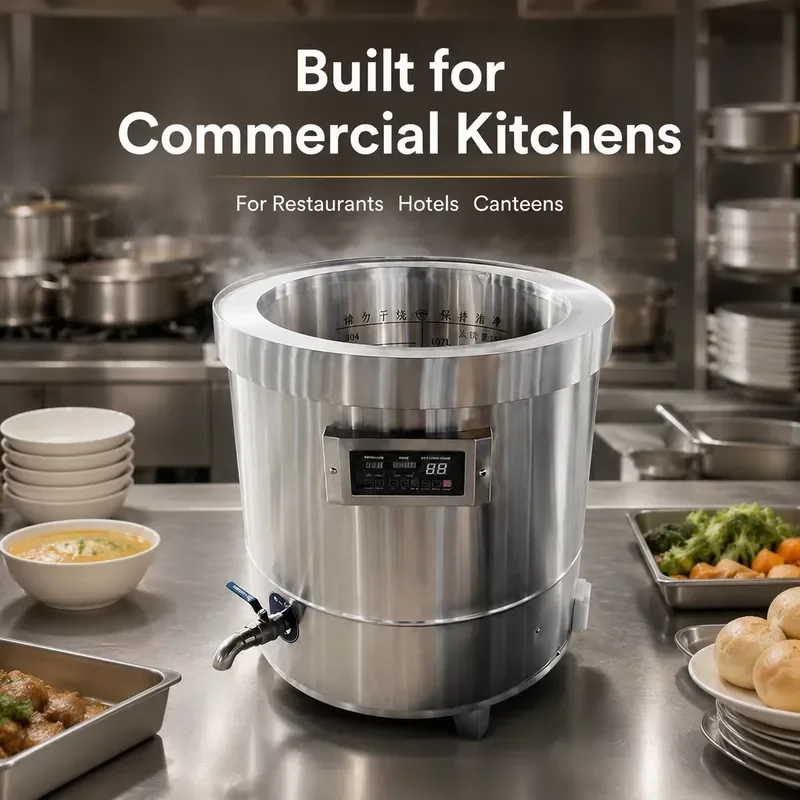 Industrial Gas Soup Kettle Double Layer Insulated Meat Cooking Pot With Agitator For Commercial Kitchen Vietnam Market Use