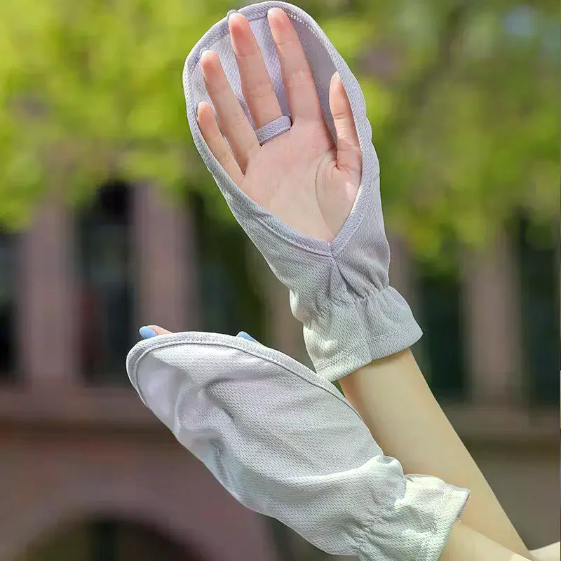 (Short Style) Women's Sun Protection Gloves For Driving And Cycling