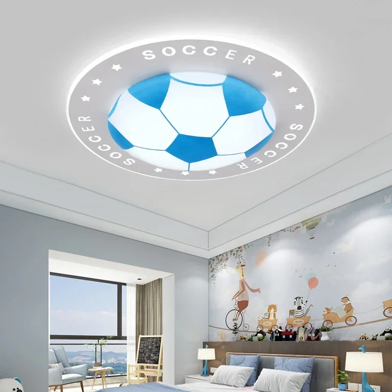 Modern Football Ceiling Lights Led Children Bedroom Lamp Acrylic Ceiling Lamps Living Room Suspension Luminaire Led Ceiling Lamp