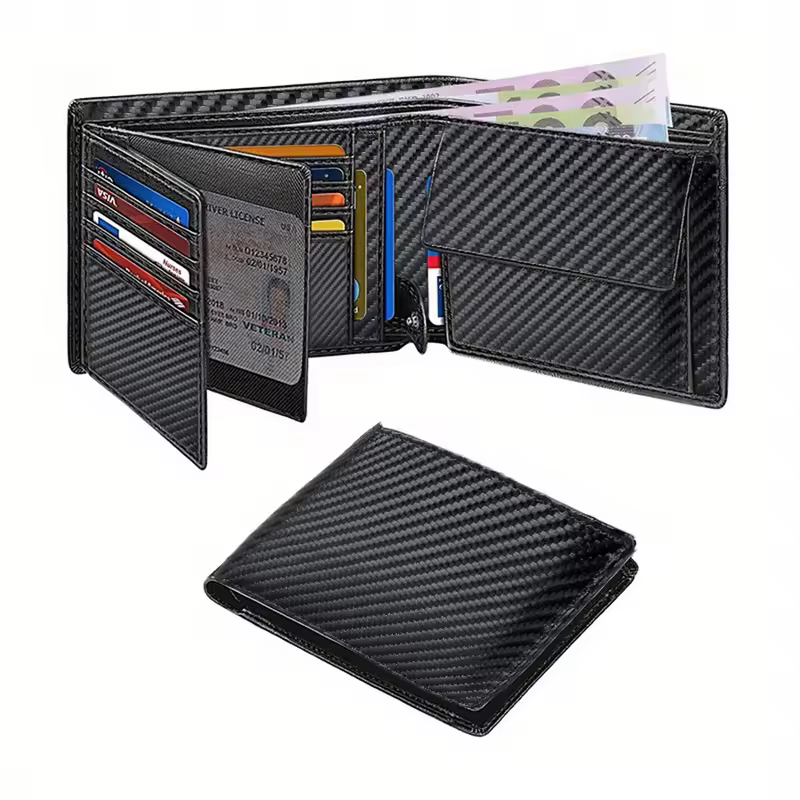 Wallets for Mens Muti-Functional RFID Blocking Slim Wallet with 15 Credit Card Holders - Image 8