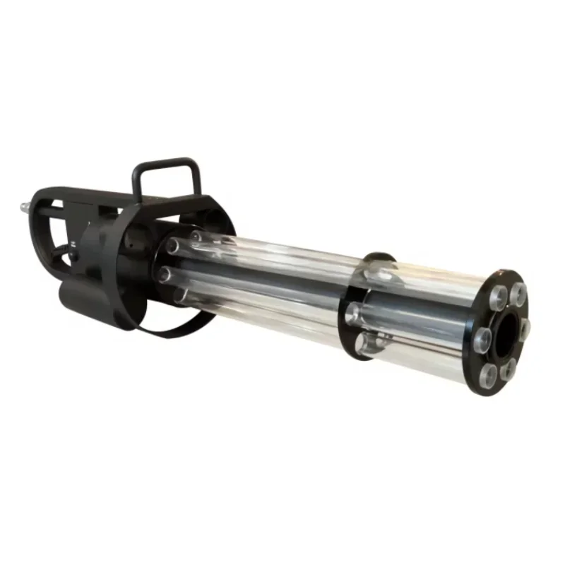 LED rotatable gatling co2 gun handheld CO2 jet cannon for party show disco