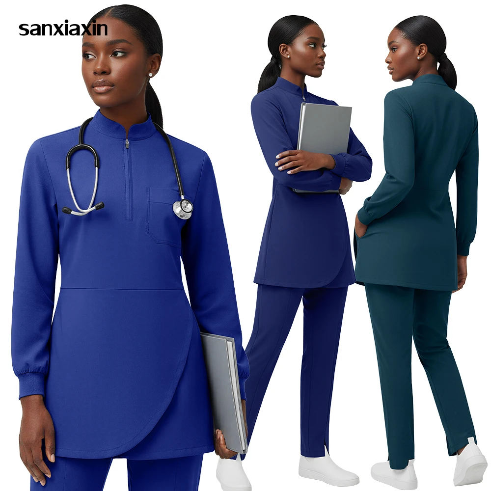 

Medical Scrubs Woman Hospital Nursing Clinical Top Pants Beauty Costume Nurse Work Set Doctor Clothes Dentist Surgical Workwear
