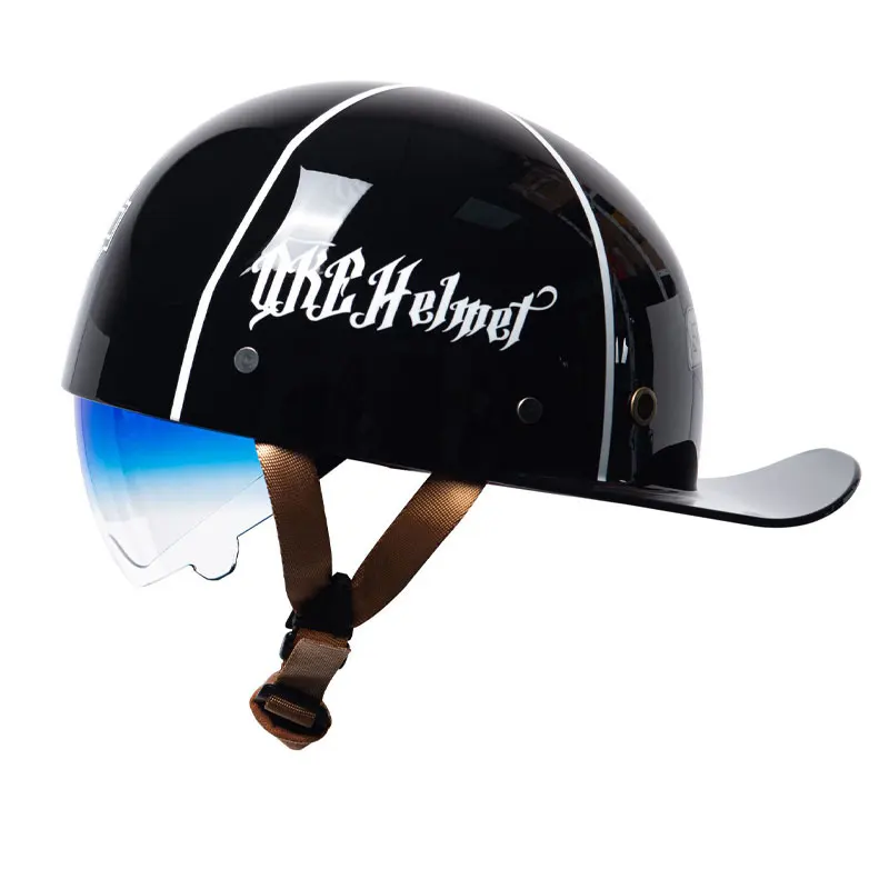 

Vintage Motorcycle Helmet Classic Retro Design -Lightweight & Breathable for Summer Riding, Anti-collision helmet for men and