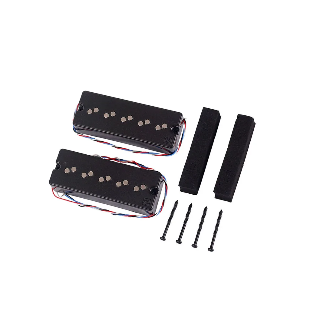 Black Double Layer 5 String Bass 10 Point Pickup Set