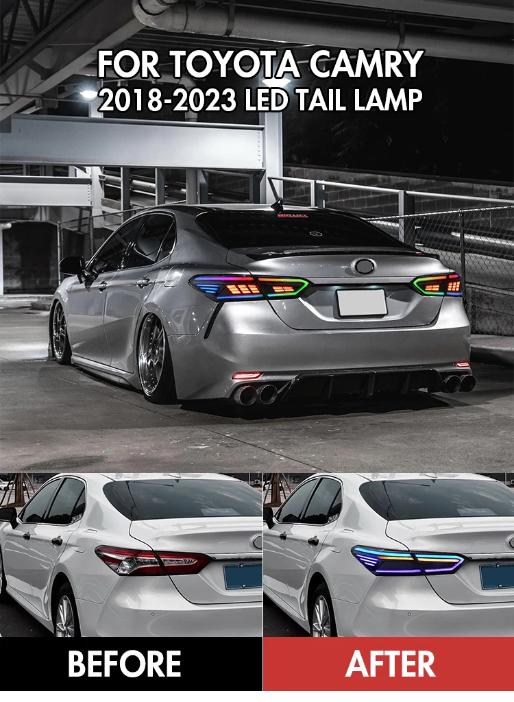 Taillights For Toyota Camry 2018-2023 Tail lights LED Lamp Car Accessorie Start-up Animation Sequential Breathing Turn Signal