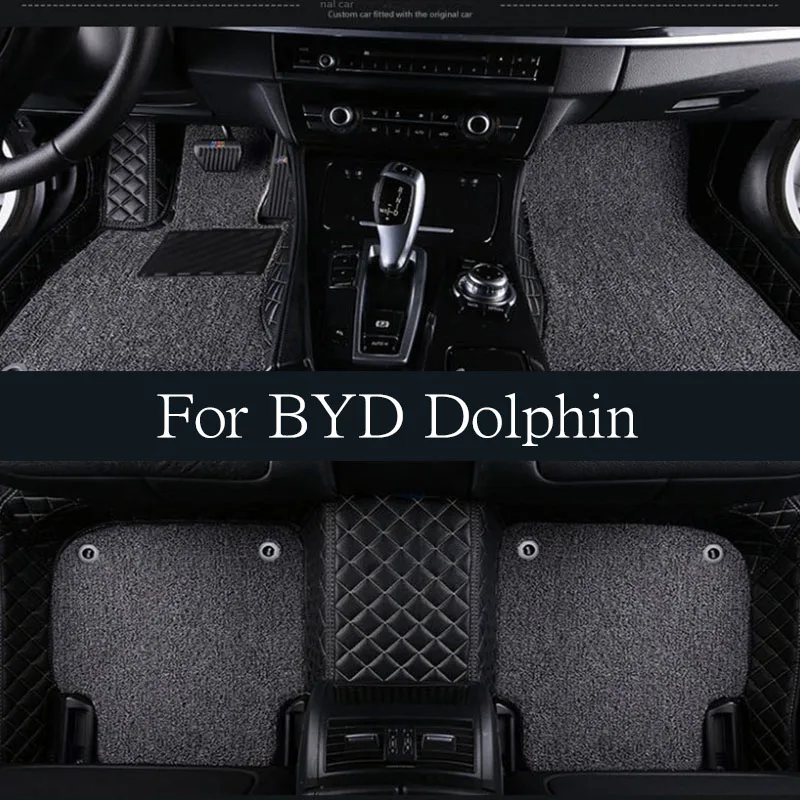 

For BYD Dolphin 2021 2022 2023 2024 Car TPE Floor Mats Waterproof Universal Leather Foot Mat LHD Mud Carpet Rug Auto trunk mat