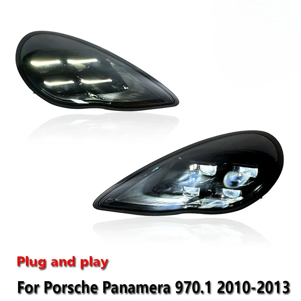 

Светодиодные фары для Porsche Panamera 970.1 2010-2013 с ДХО, стоп-сигналом и указателем поворота, подключение Plug and Play