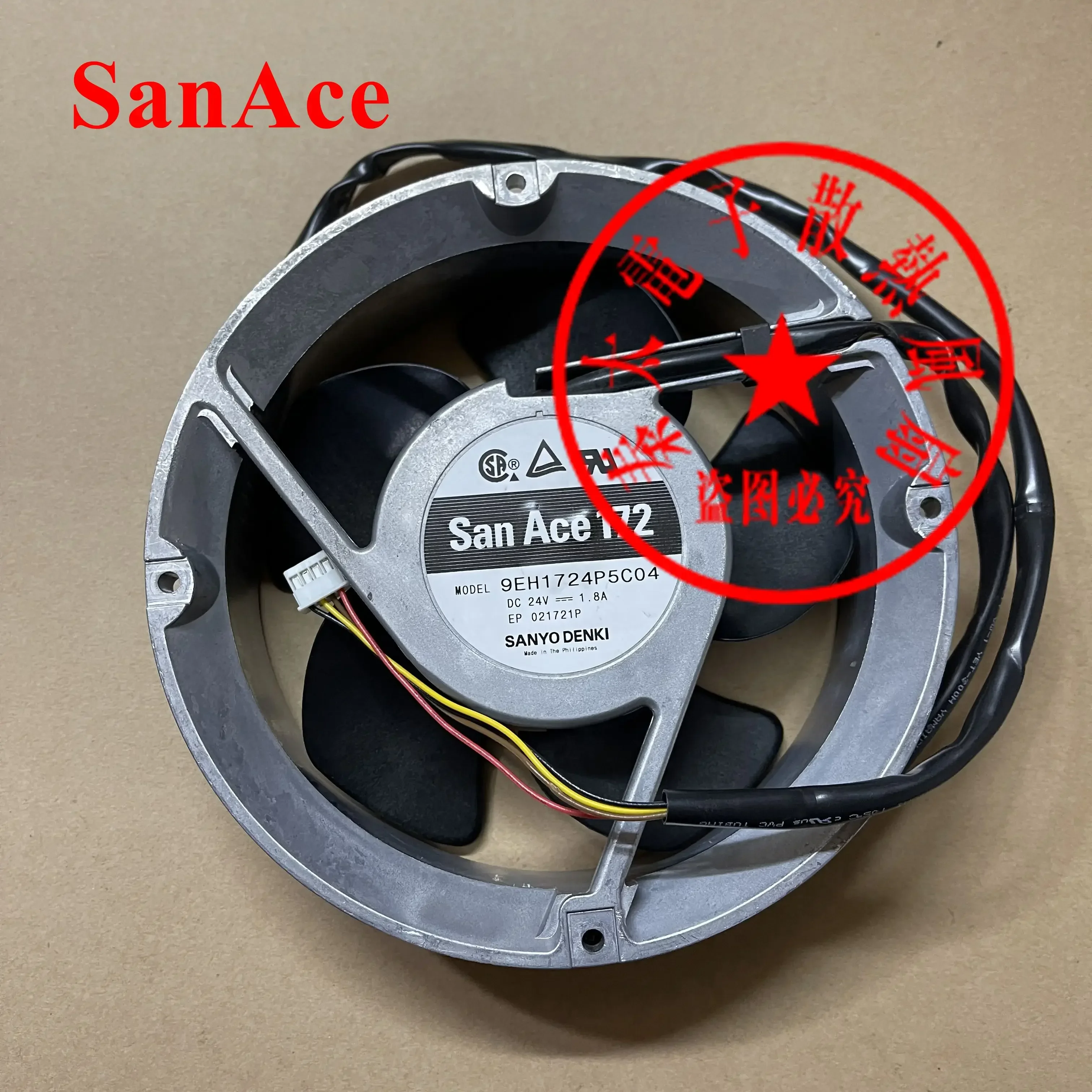 

Ltsf For SANYO DENKI 9EH1724P5C04 DC 24V 1.8A 172x172x50mm 4-Wire Server Cooling Fan 17cm