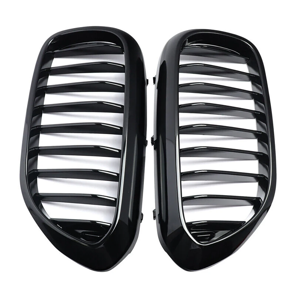 2Pcs Front Bumper Kidney Grill Grilles For BMW 5 Series G30 G31 G38 2017 2018 2019 2020 Upgrade To Facelift Style Racing Grills