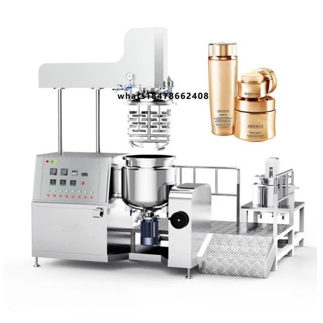 

High Quality Small Capacity 100L Cosmetic Cream Toothpaste Production Line Vacuum Emulsifying Mixer Toothpaste Making Machine