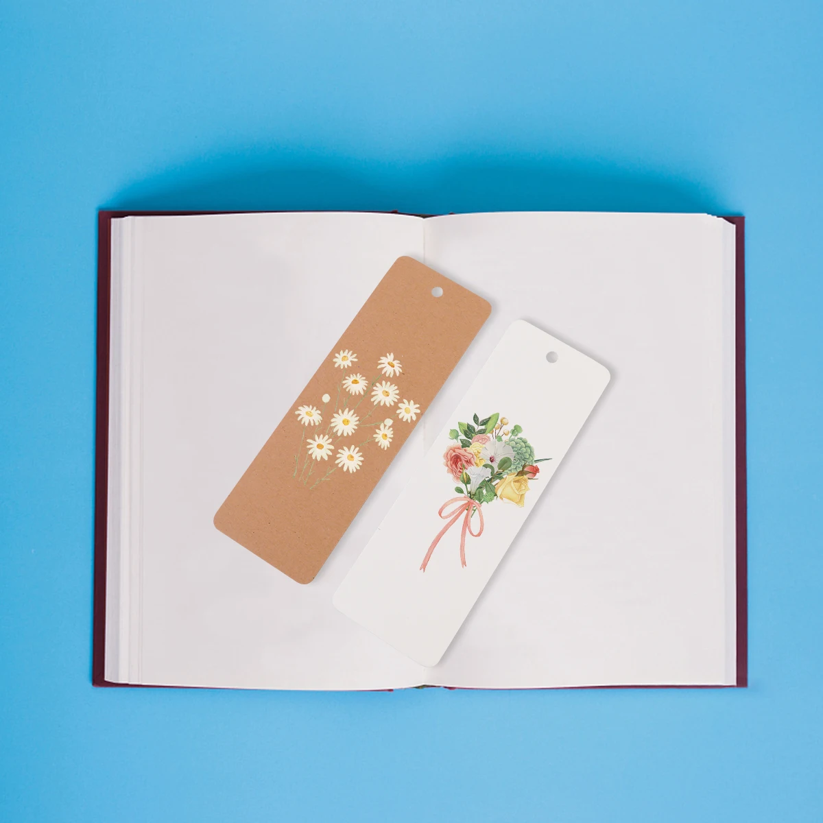 

DIY Bookmark Kit Blank Bookmarks Handmade Crafts Set Kraft Paper Cards Textile Unique Design Premium Material