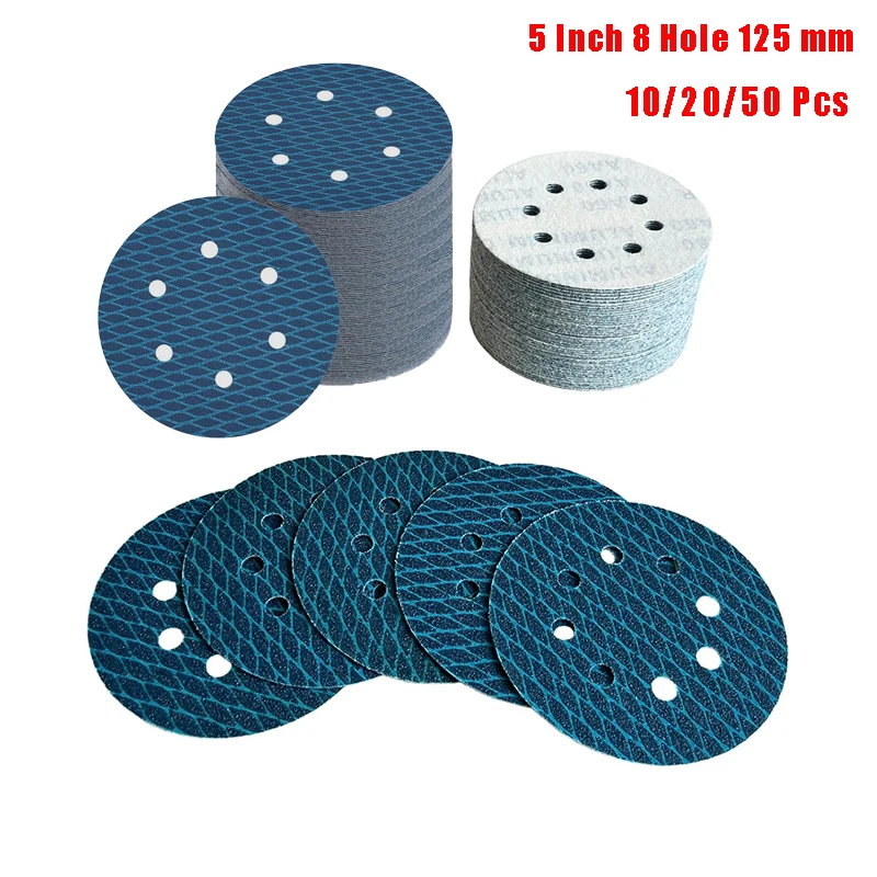 

5 Inch(125mm) 8 Hole Diamond Shape Orbital Sander Sandpaper Sanding Disc Grit 60-400 Grit Hook and Loop Pads Abrasive Tools