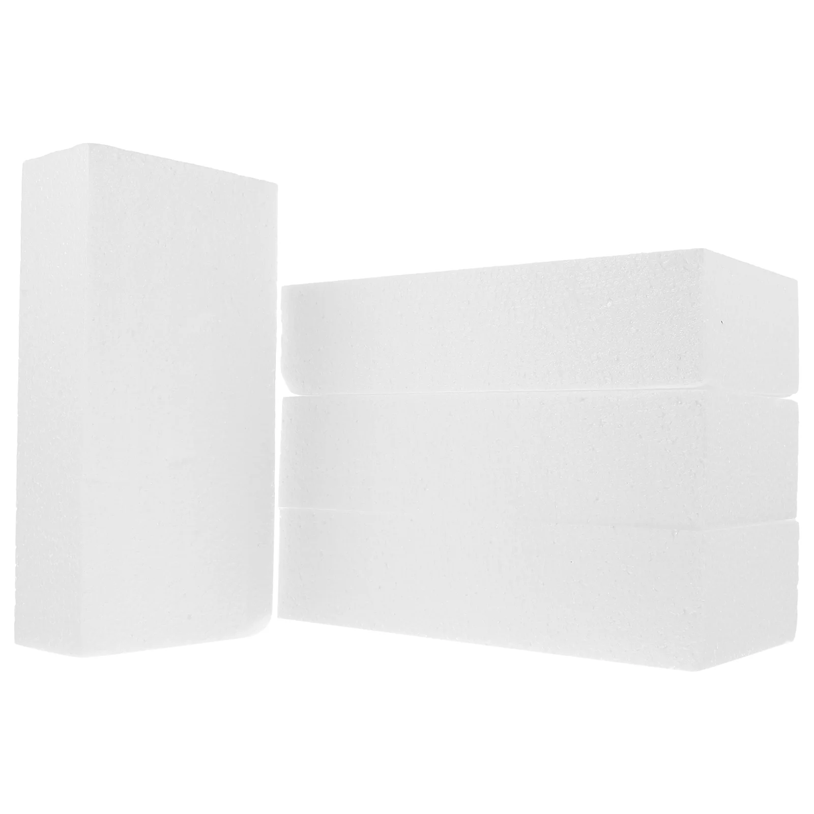 4 Pcs Square Rectangular Foam Block White Flower Arranging Lightweight Party Decor School Projects Frames