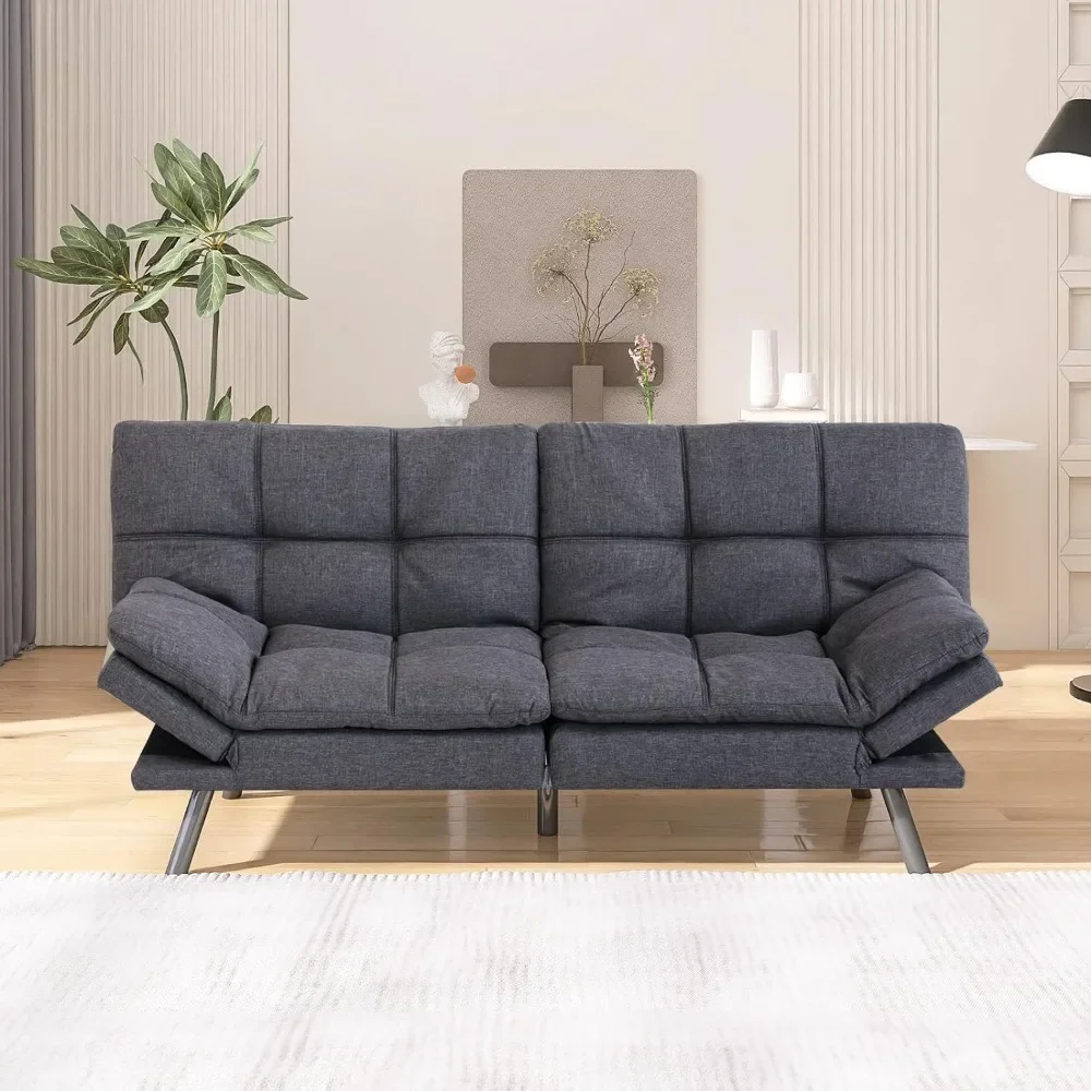 

,Convertible Futon Sleeper Sofa,Memory Foam Futon Couch Bed,Loveseat Sofa Bed,Small Polyester