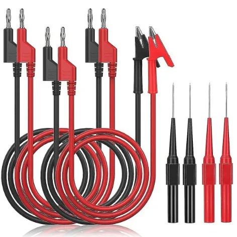 High Voltage Test Leads Power Clips Multimeter Banana Plug Wires Alligator Copper Wire Testing 128 Characters