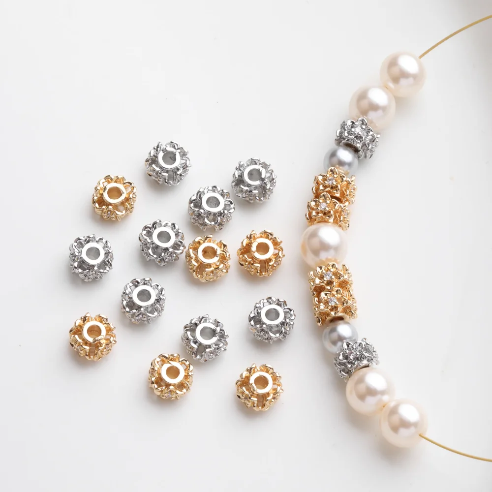 10PCS Dainty Brass Spacer Bead - Jewelry Making Equipment ulasan dan harga