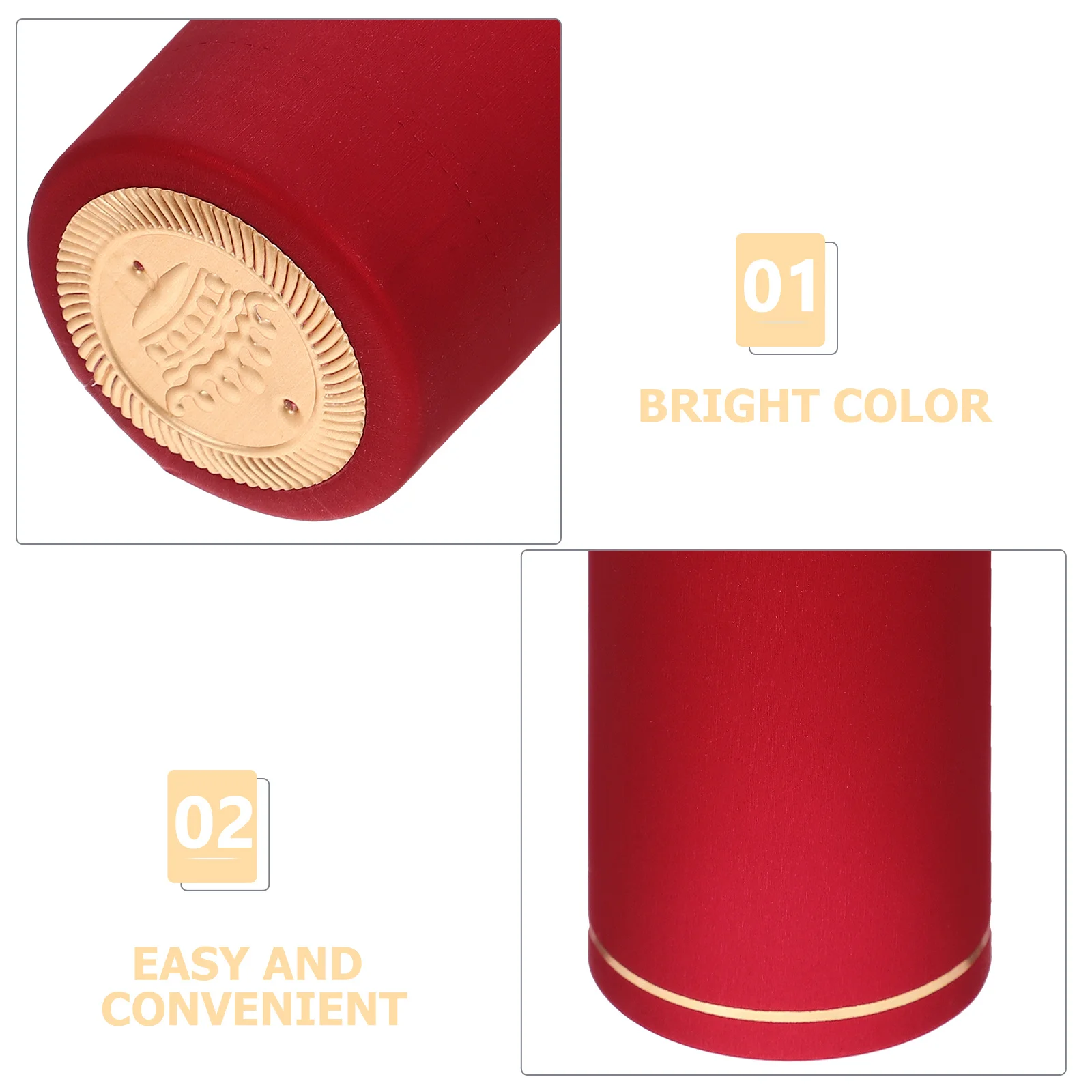 

60Pcs Wine Heat Shrink Caps PVC Bottle Covers Decorative Sealing Shrink Wraps for Wine Preservation Party Supplies