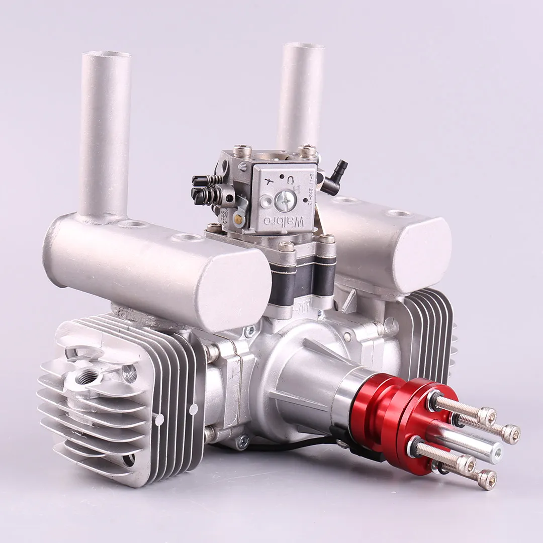 RCGF 70cc Twin Cylinder Petrol Gas version Engine Dual Cylinder with Muffler/Igniton/Spark Plug for RC Model Airplane