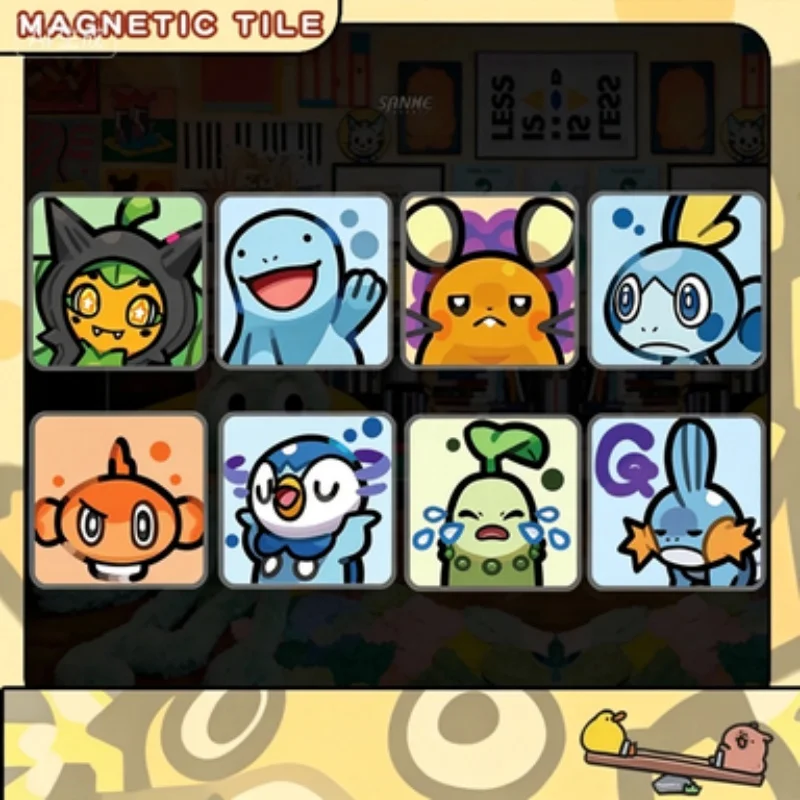 Imán Acrílico para Refrigerador, Diseño Creativo de Anime, Wooper, Dedenne, Rotom, Piplup, Mudkip, Imán Fuerte para Refrigerador, Decoración de Cocina, Regalos