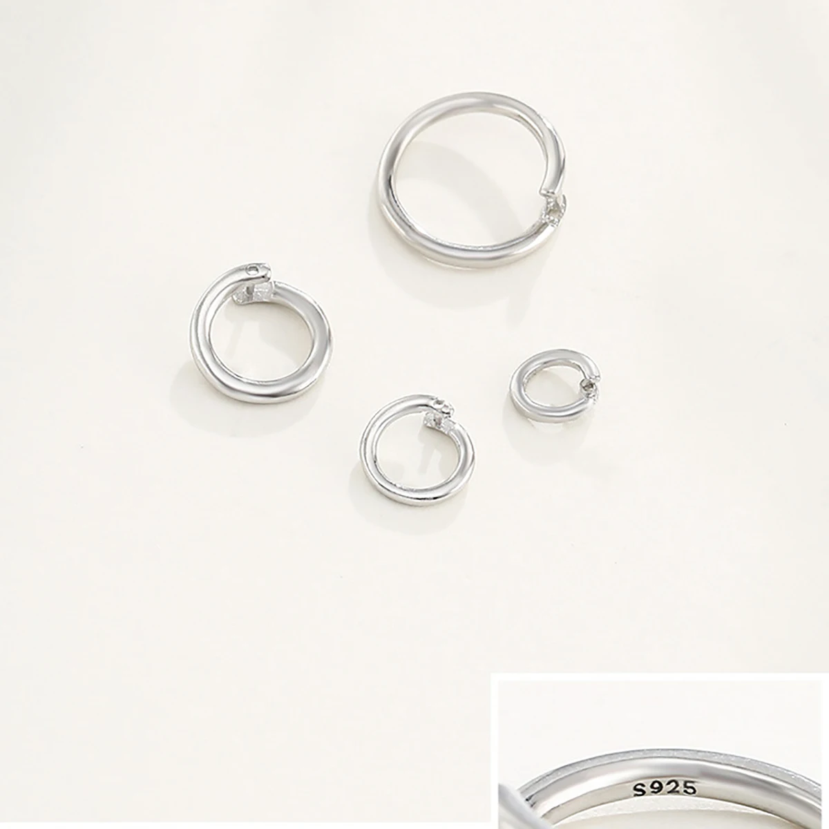 5pcs/lot 925 Sterling Silver Split Jump Ring Round Open Connector Locking Round Jump Rings for Charms Jewelry Craft Making